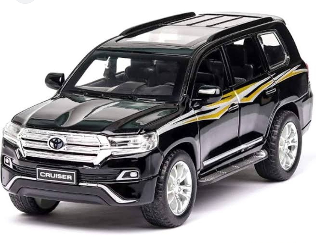 Picture of 1 PC 1:32 Toyota Land Cruiser Diecast Alloy Car Premium Model Vehicle Metal Toy Model Pull back Sound Light
