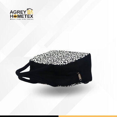 Buy Lunch Carry Bag, Cotton Fabric, Black & White, (9.5″x7.5″x5″) Best Price In Bangladesh