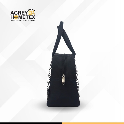 Buy Lunch Carry Bag, Cotton Fabric, Black & White, (9.5″x7.5″x5″) Best Price In Bangladesh