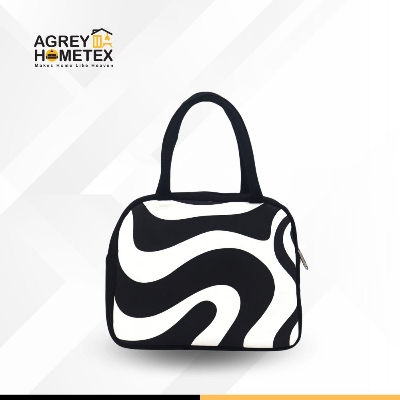 Buy Lunch Carry Bag, Cotton Fabric, Black & White, (9.5″x7.5″x5″)  Best Price In Bangladesh