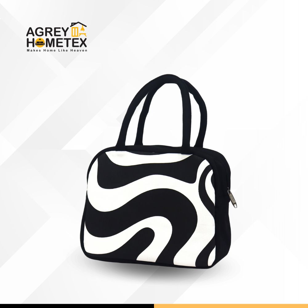 Buy Lunch Carry Bag, Cotton Fabric, Black & White, (9.5″x7.5″x5″)  Best Price In Bangladesh