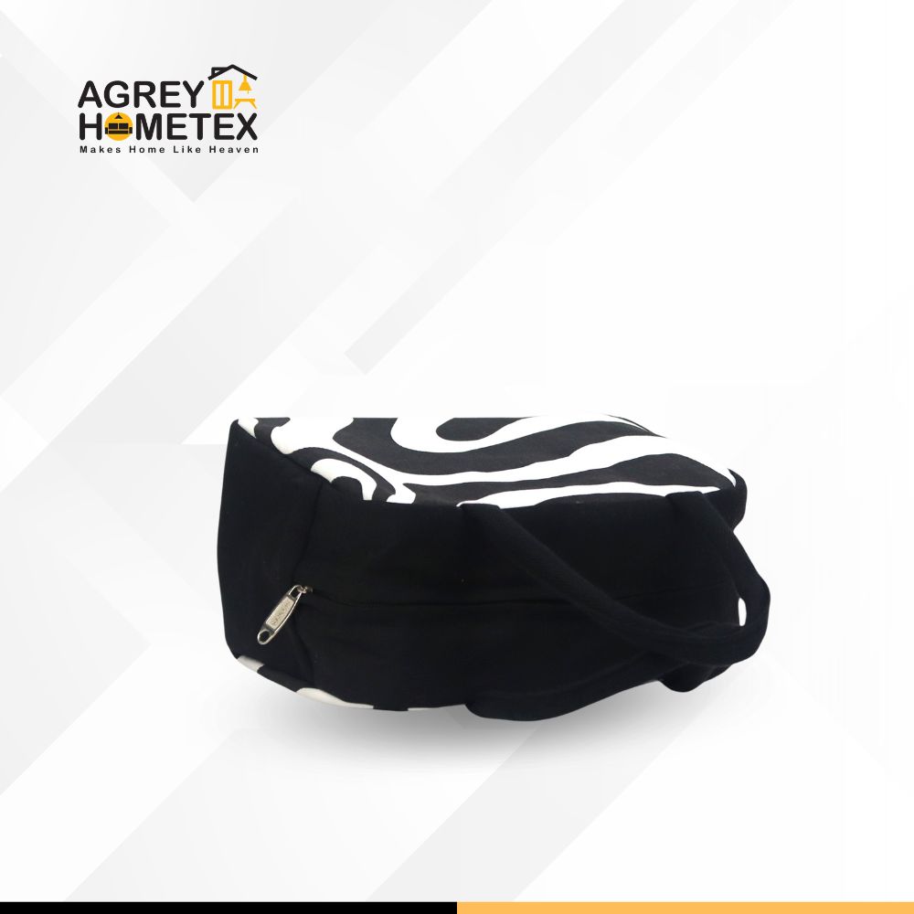 Buy Lunch Carry Bag, Cotton Fabric, Black & White, (9.5″x7.5″x5″)  Best Price In Bangladesh