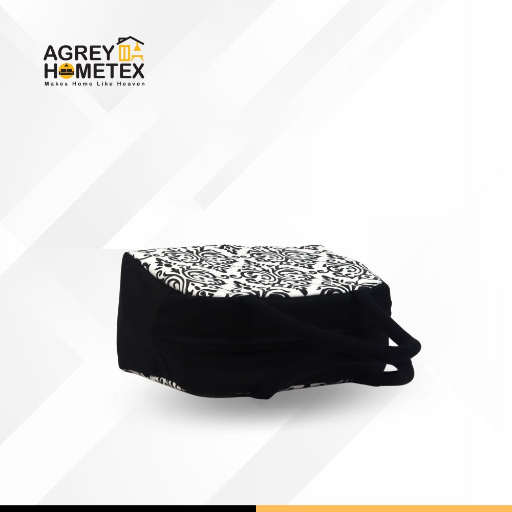 Buy Lunch Carry Bag, Cotton Fabric, Black & White, (9.5″x7.5″x5″)  Best Price In Bangladesh