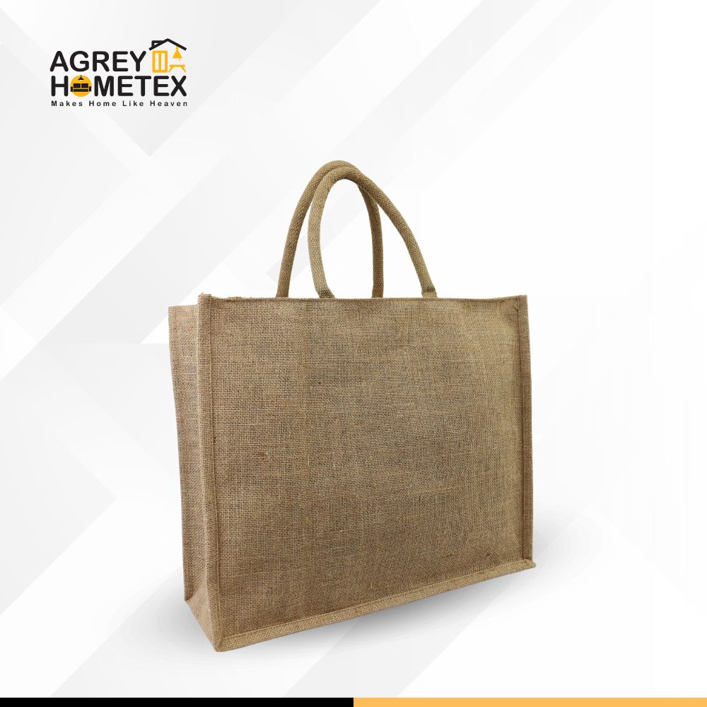 Buy Jute Shopping Bag with Zipper, Natural & Multicolor, (13"x16") Best Price In Bangladesh