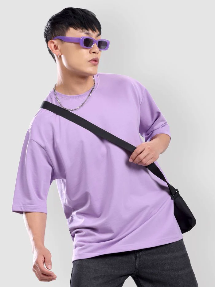 Buy   Oversized Plain T-Shirt – Purple Best Price In Bangladesh