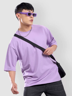 Buy   Oversized Plain T-Shirt – Purple Best Price In Bangladesh