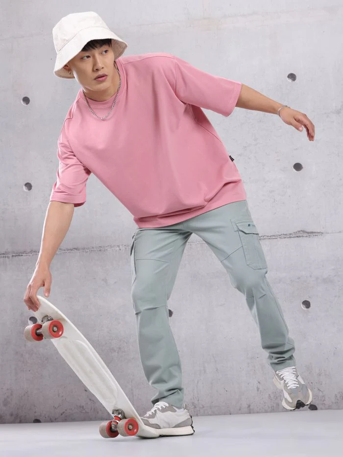 Buy   Oversized Plain T-Shirt – Pink  Best Price In Bangladesh