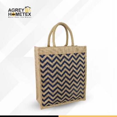 Buy Jute Shopping Bag with Zipper, Natural & Black, (12"x14")  Best Price In Bangladesh