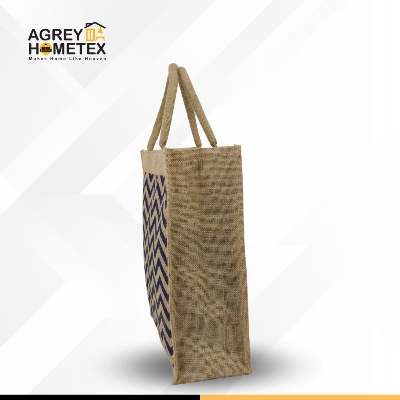 Buy Jute Shopping Bag with Zipper, Natural & Black, (12"x14")  Best Price In Bangladesh