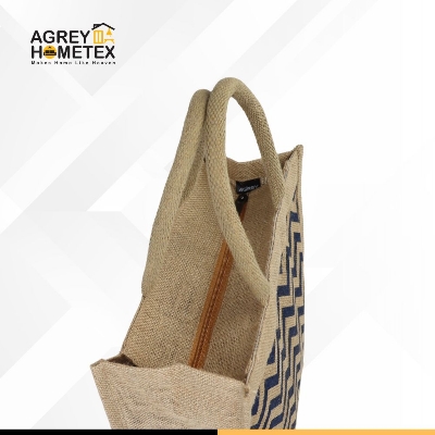 Buy Jute Shopping Bag with Zipper, Natural & Black, (12"x14")  Best Price In Bangladesh
