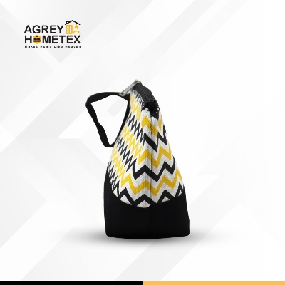 Buy Pouch / Makeup Bag, Cotton Fabric, Black & Yellow, (6"x10") Best Price In Bangladesh