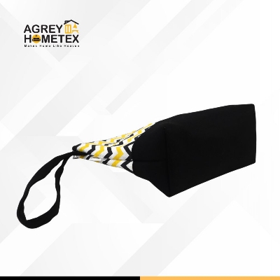 Buy Pouch / Makeup Bag, Cotton Fabric, Black & Yellow, (6"x10") Best Price In Bangladesh