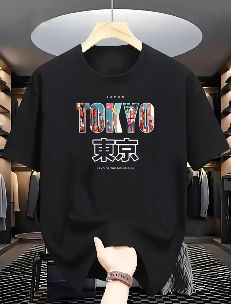 Buy Drop Shoulder Print T-Shirt – Tokyo – Black Best Price In Bangladesh