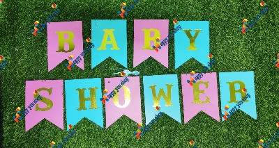 Picture of Baby shower card banner