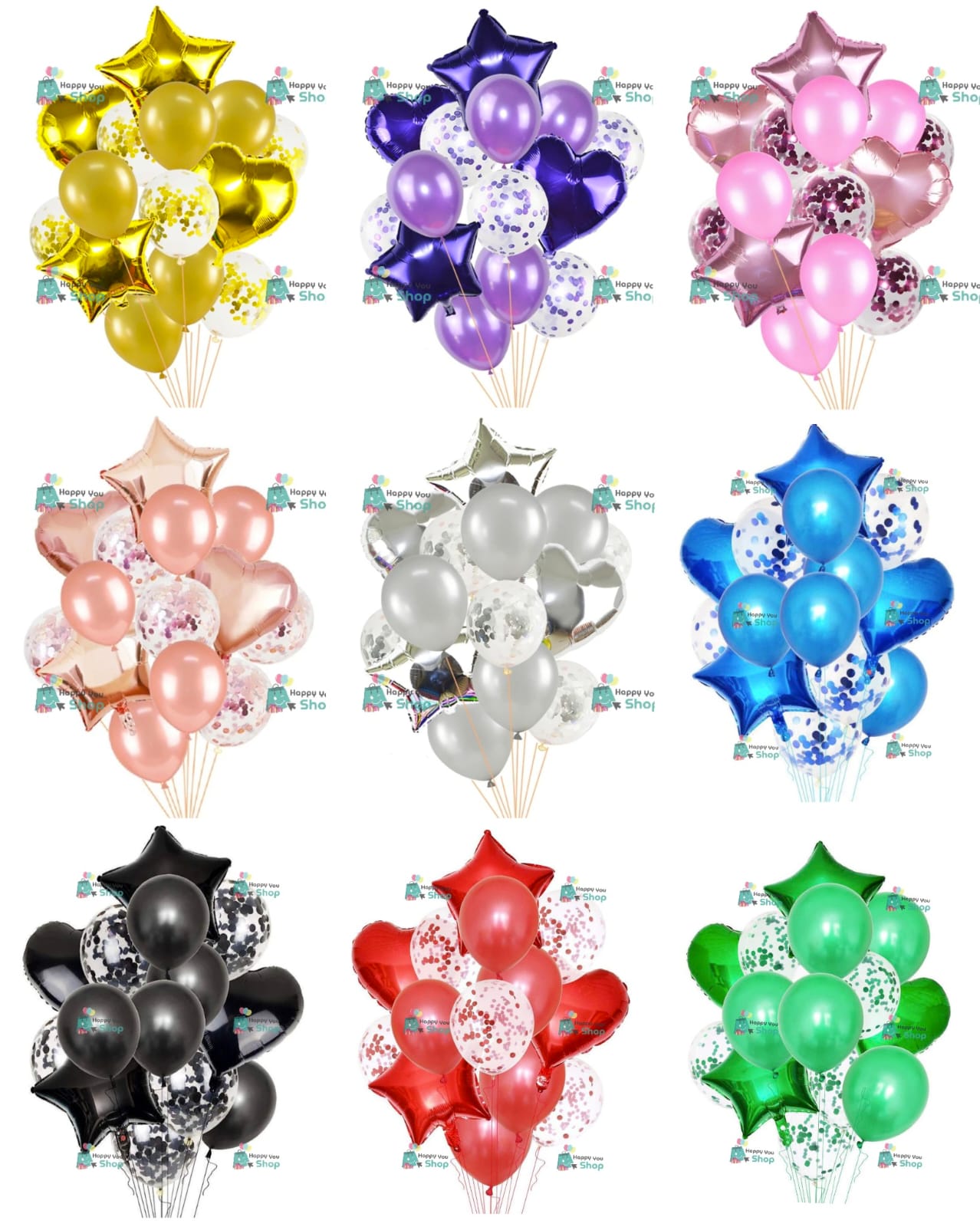 Picture of 14 Pieces balloons set for decorations