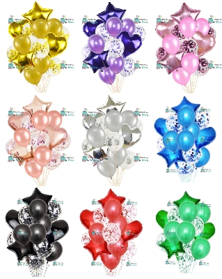 Picture of 14 Pieces balloons set for decorations