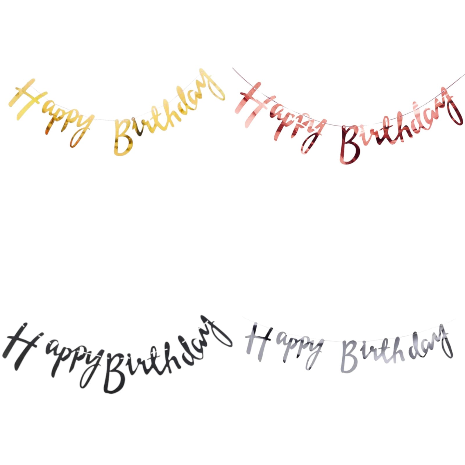 Picture of Cursive birthday card banner