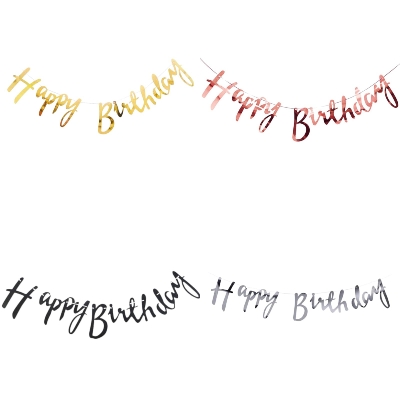 Picture of Cursive birthday card banner