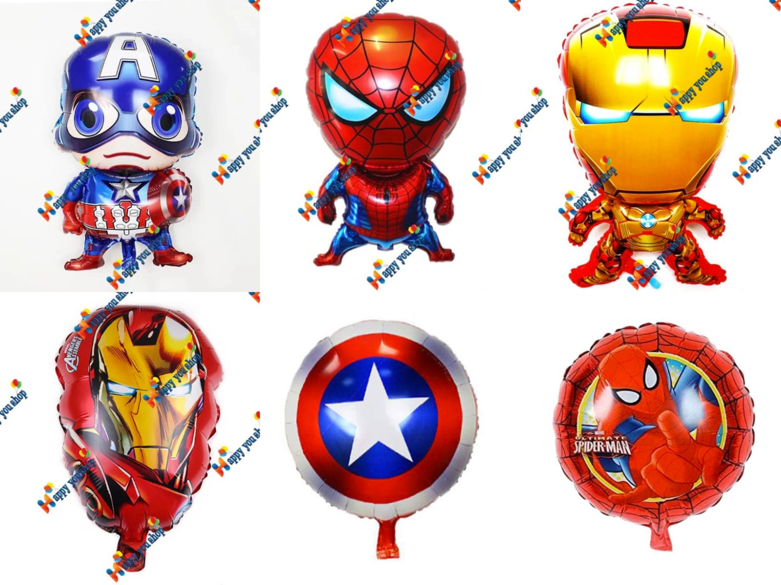 Picture of Avengers foil balloons set(Spiderman,Ironman,Captain america)