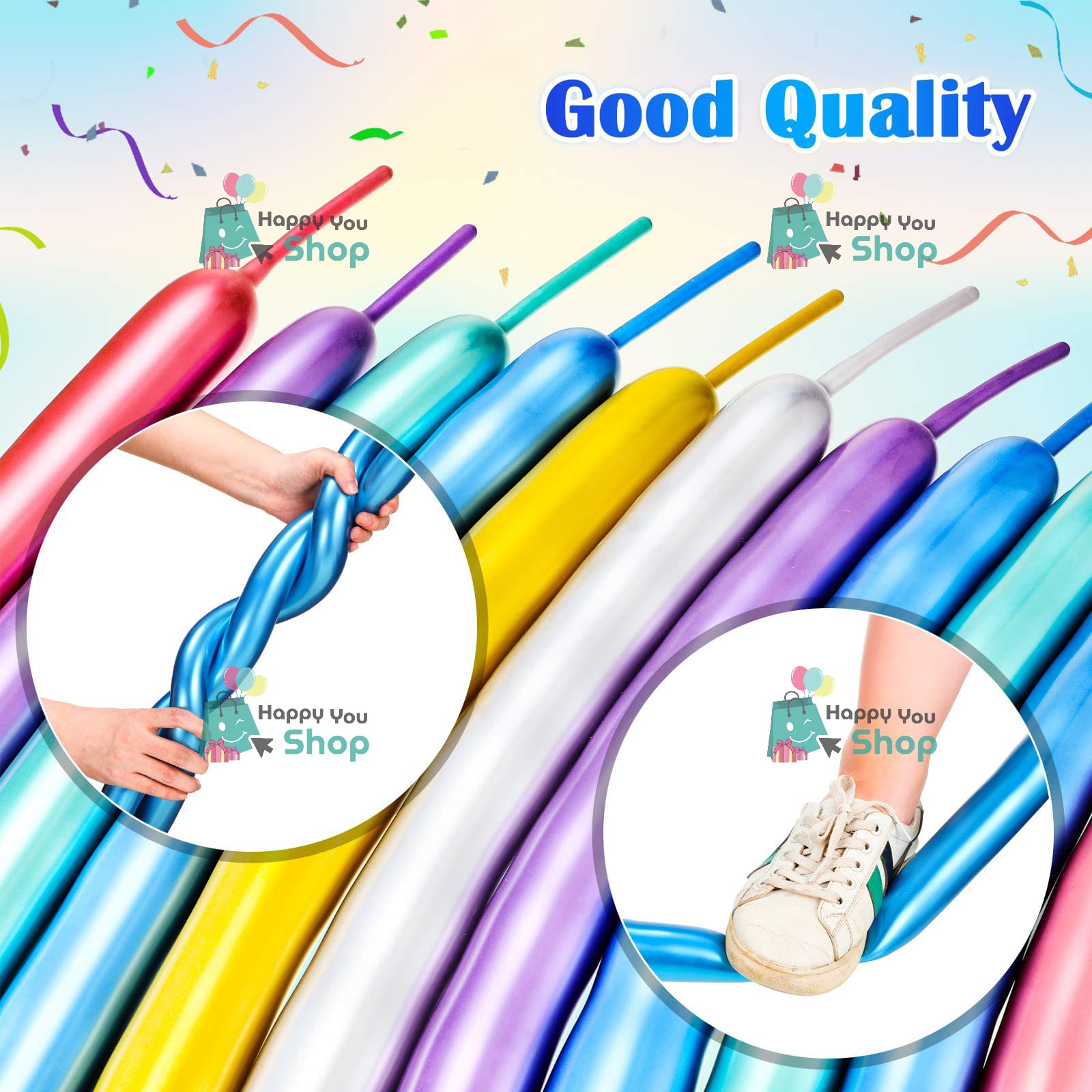 Picture of Long Twisting Balloons (metallic multi) 15 pieces