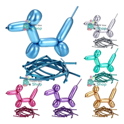 Picture of Long Twisting Balloons (metallic multi) 15 pieces
