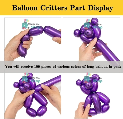 Picture of Long Twisting Balloons (metallic multi) 15 pieces