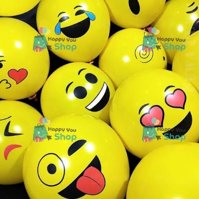 Picture of 20 piece random design emoji balloons (Random design)