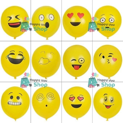 Picture of 20 piece random design emoji balloons (Random design)