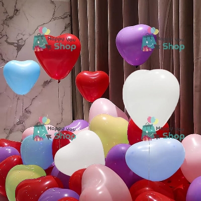 Picture of Heart shape multi color balloons 20 Pieces
