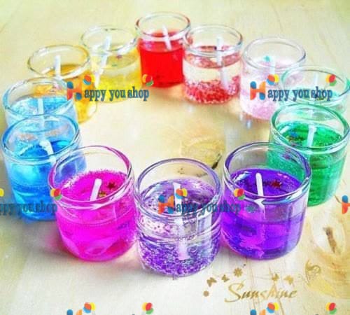 Picture of Cut little Glass jelly candle 6 pcs