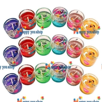 Picture of Cut little Glass jelly candle 6 pcs