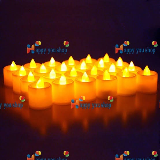 Picture of Party Decoration LED Candle Lamp - Golden (5 Pieces) - Candle