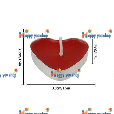 Picture of 15 pcs Heart Shaped Candles, Smokeless Tealights Candle, Tea Light Candles for Birthday, Proposal, Wedding, Party, Wedding Engagement, Valentines Day,