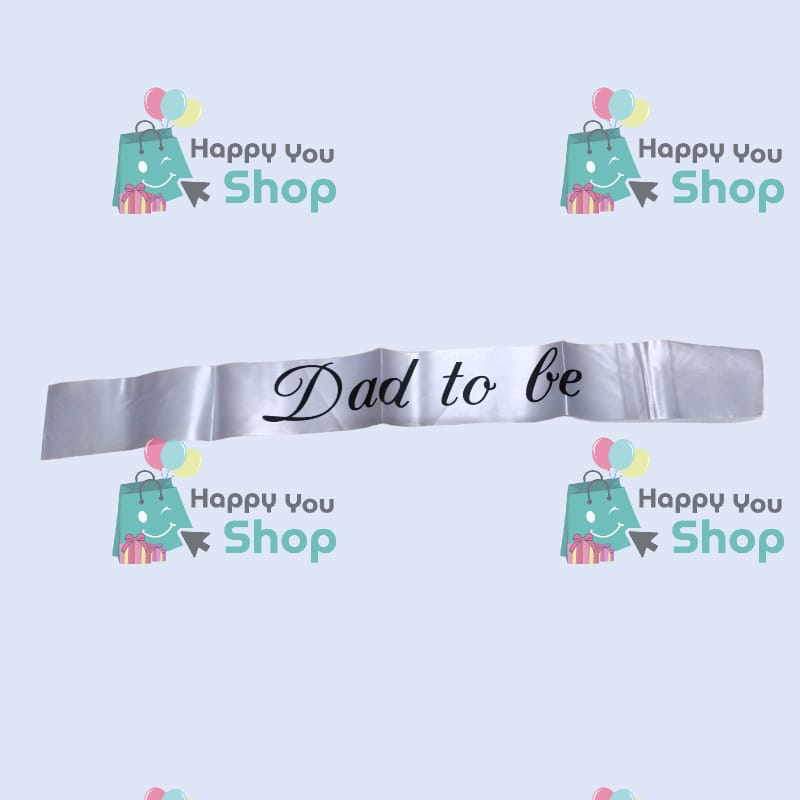 Picture of Dad to be sash for baby shower program decorations