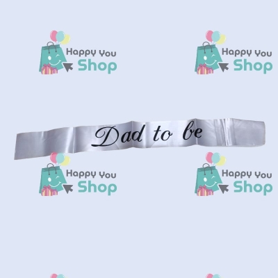 Picture of Dad to be sash for baby shower program decorations