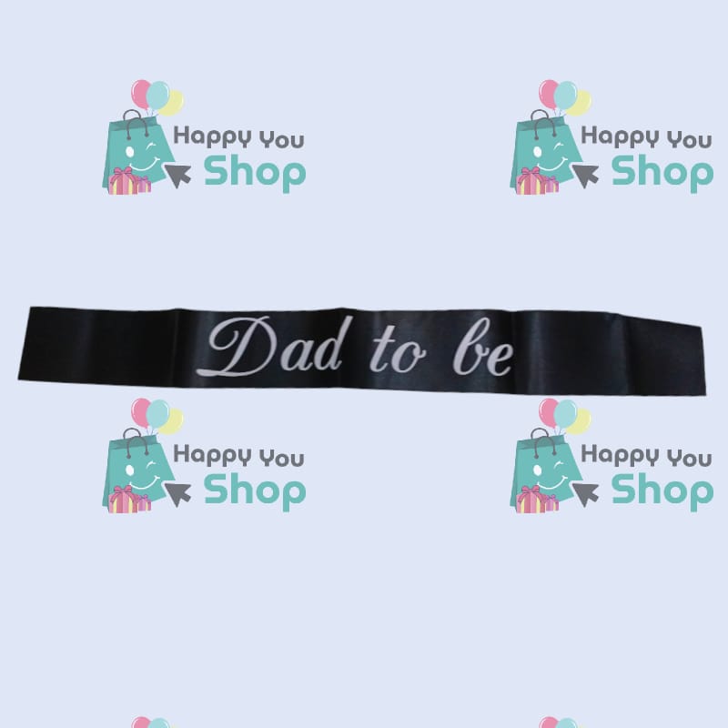 Picture of Dad to be sash for baby shower program decorations