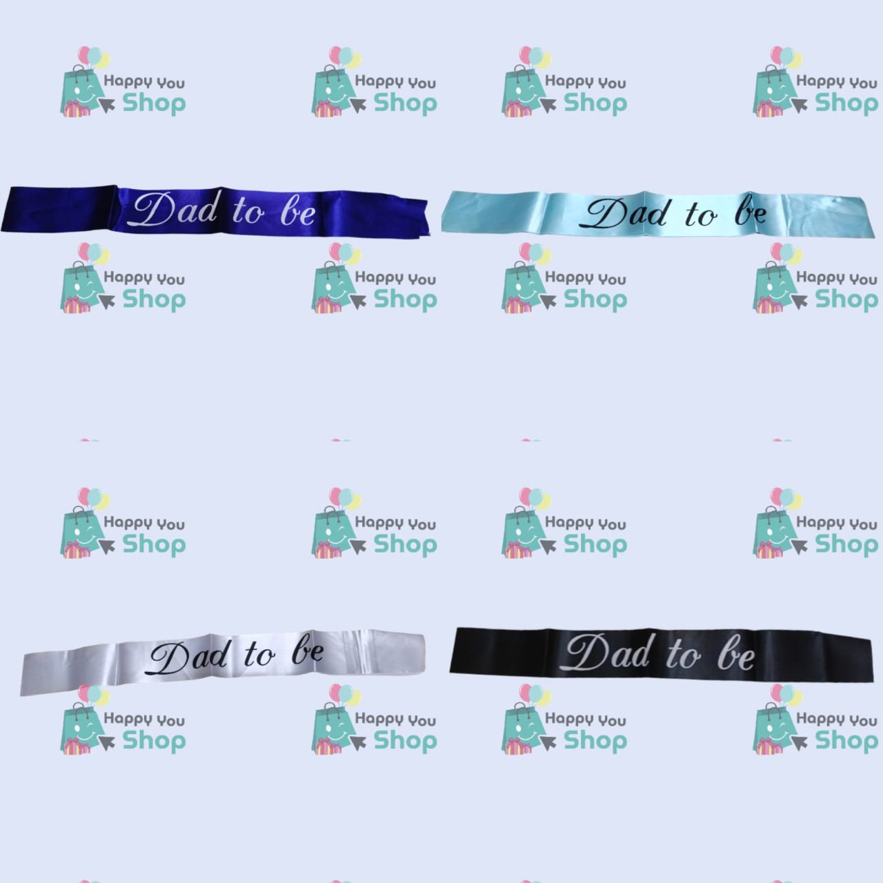 Picture of Dad to be & Mom to be sash combo for baby shower program
