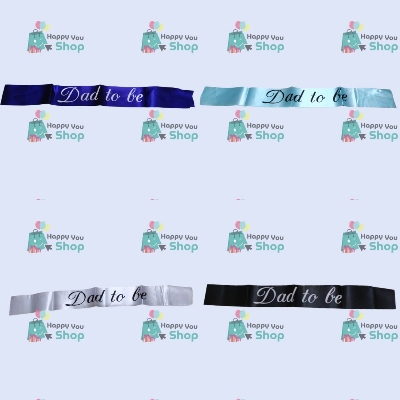 Picture of Dad to be & Mom to be sash combo for baby shower program