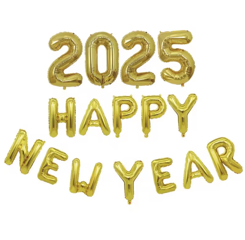 Picture of happy new year 2025 foil balloons