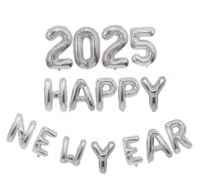 Picture of happy new year 2025 foil balloons