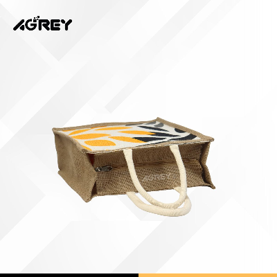 Buy jute-shopping-bag-with-zipper-natural-white-12x14 at Best Price In Bangladesh