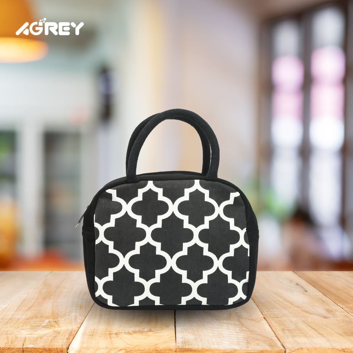 Buy lunch-carry-bag-cotton-fabric-black-white-95x75x5 at Best Price In Bangladesh