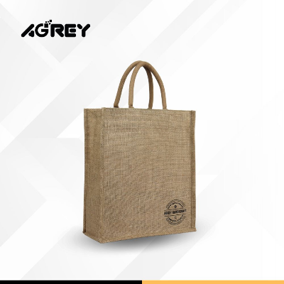 Buy jute-tote-bag-with-zipper-natural-black-14x16 at Best Price In Bangladesh