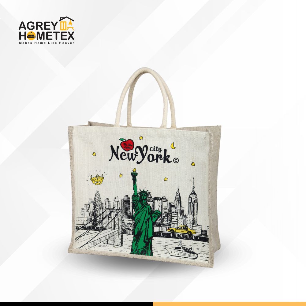 Buy jute-shopping-bag-with-zipper-natural-white-12x14 at Best Price In Bangladesh
