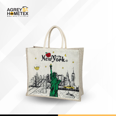 Buy jute-shopping-bag-with-zipper-natural-white-12x14 at Best Price In Bangladesh
