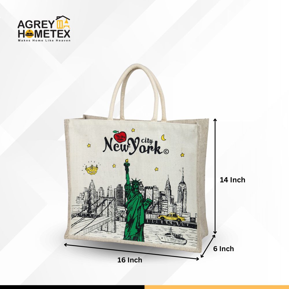 Buy jute-shopping-bag-with-zipper-natural-white-12x14 at Best Price In Bangladesh