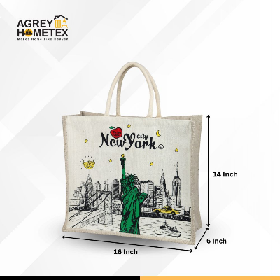 Buy jute-shopping-bag-with-zipper-natural-white-12x14 at Best Price In Bangladesh