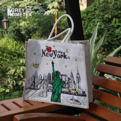 Buy jute-shopping-bag-with-zipper-natural-white-12x14 at Best Price In Bangladesh