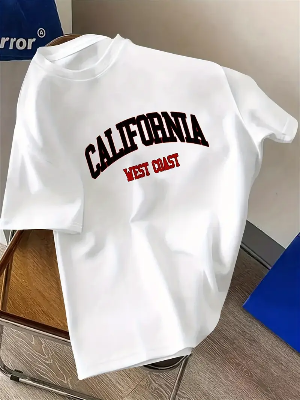 Buy   Drop Shoulder Print T-Shirt – California   Best Price In Bangladesh