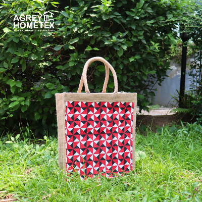 Buy Jute Shopping Bag with Zipper, Natural & White, (10"x12") at Best Price In Bangladesh